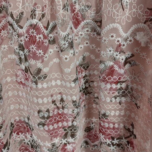 Gianni Bini Ivette Embroider Square Neck Sleeveless A line Floral Dress Size 12 - Picture 12 of 16